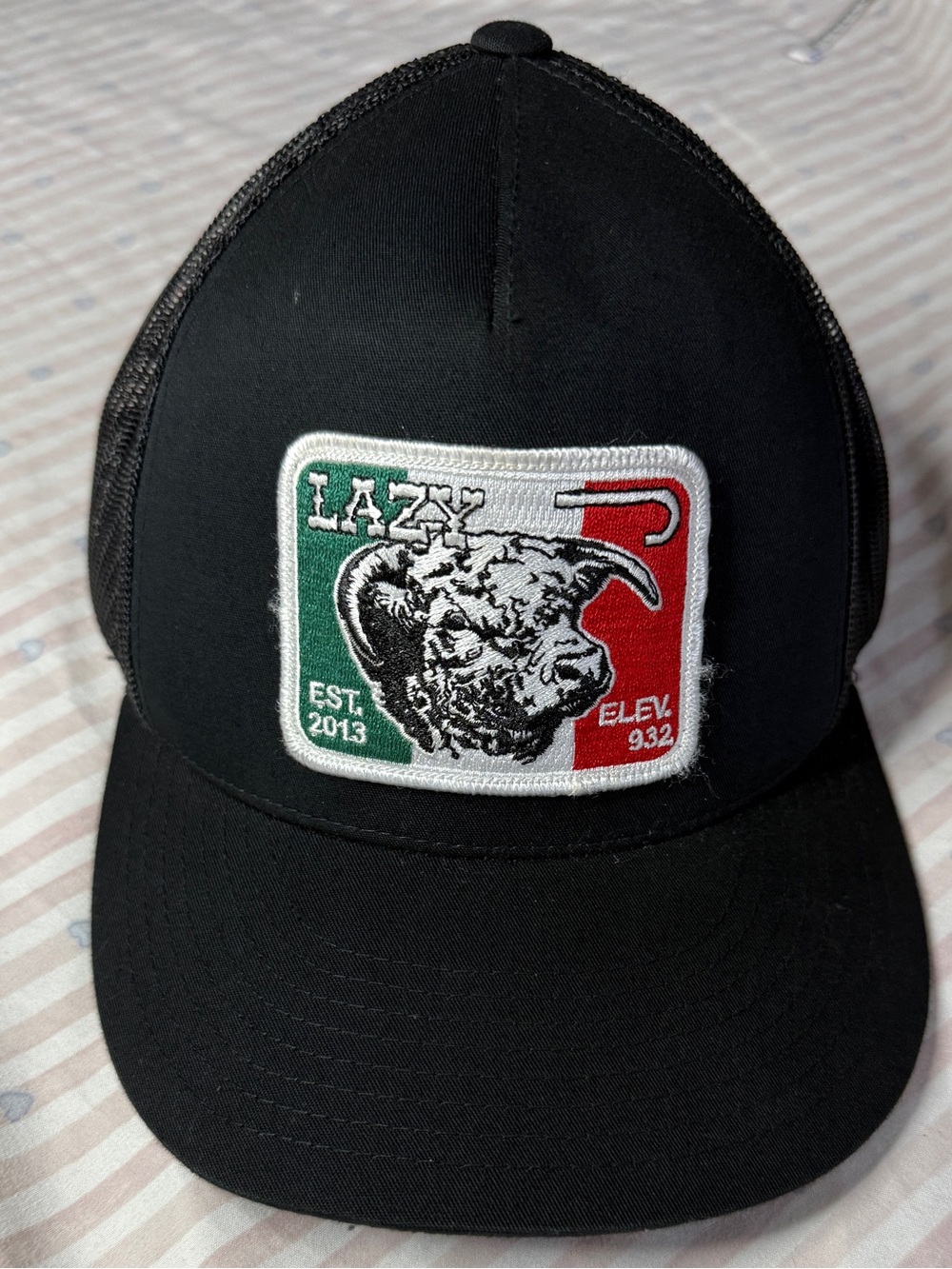 LAZY J RANCH MEN'S ELEVATION MEXICAN FLAG PATCH BALL CAP